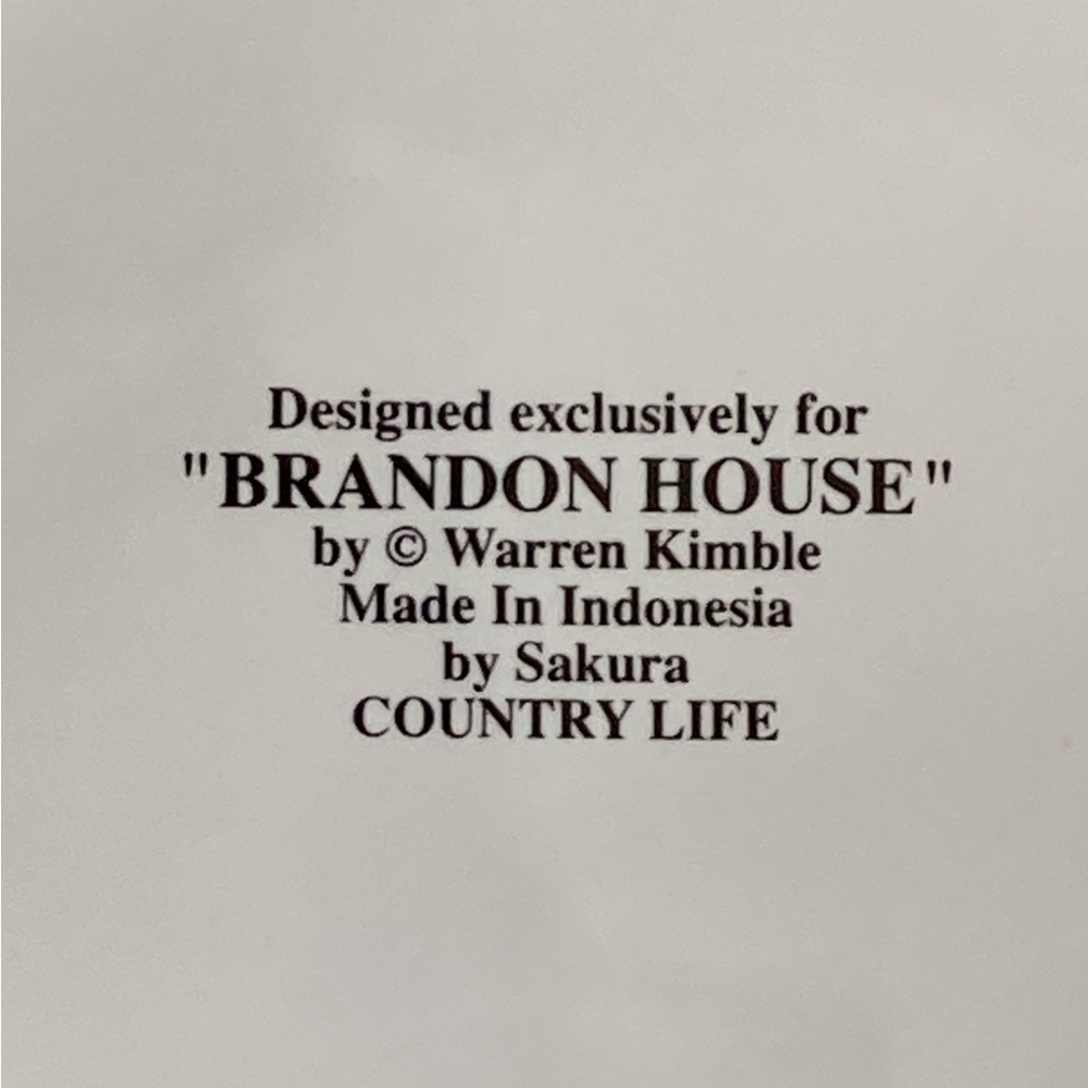 Sakura Country Life Set of 2 Salad Plates 8 1/4” Brandon House By Warren Kimble - Picture 6 of 6